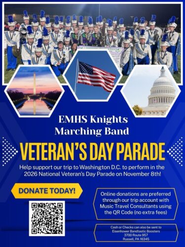 EHS Marching Band to perform at Veterans Parade in Washington, D.C.